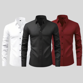 COMPRE 1 LEVE 3 - Brossard Camisa Social Masculina - À Prova D'água, Óleo e Manchas - BLACK FRIDAY